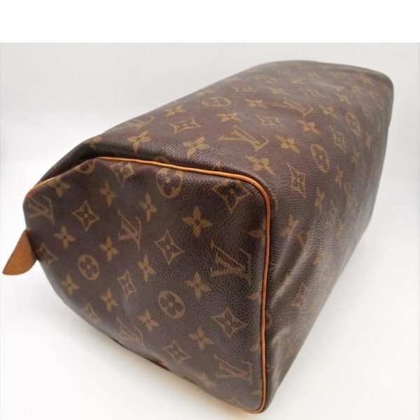 59845 3 Louis Vuitton Speedy 30 Monogram Handbag Brown