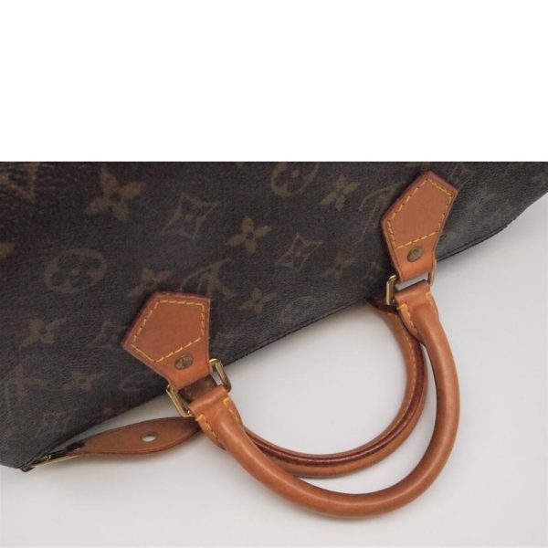 59845 5 Louis Vuitton Speedy 30 Monogram Handbag Brown