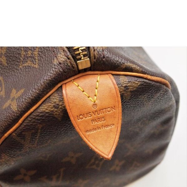 59845 8 Louis Vuitton Speedy 30 Monogram Handbag Brown