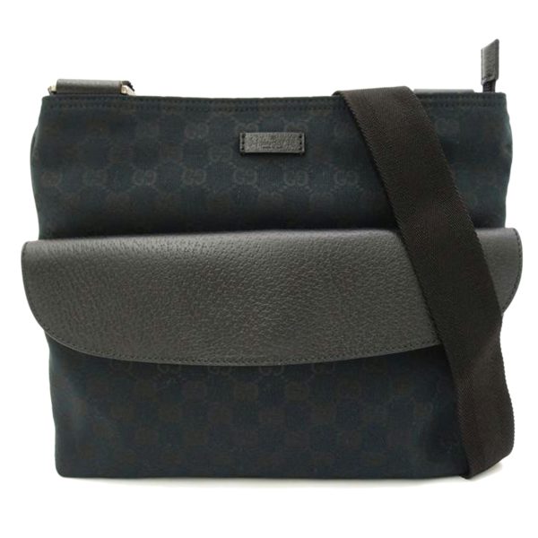 59853 1 Gucci GG Canvas Shoulder Bag Black