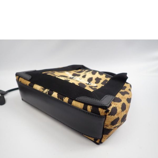 59875 3 Balenciaga Navy Cabas S Leopard Bag Black