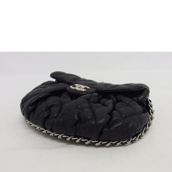 59916 3 Chanel Matelasse Chain Shoulder Bag Black