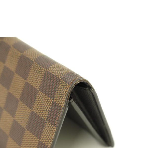 59925 7 Louis Vuitton Portefeuille Braza Damier Ebene Wallet Brown