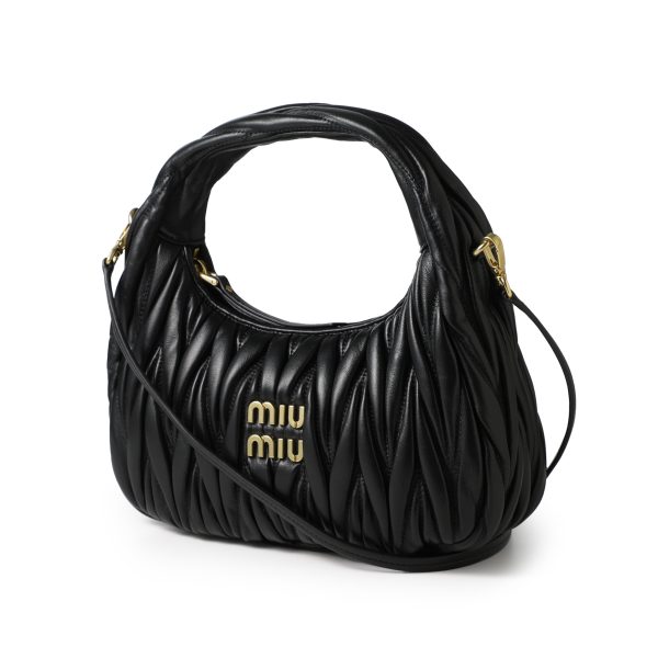 5bc125 n8802 Miu Miu shoulder bag 2WAY hobo bag black