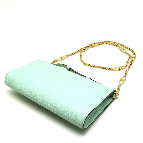 5h0983 2 GUCCI Zumi 572375 Chain Shoulder Bag Green