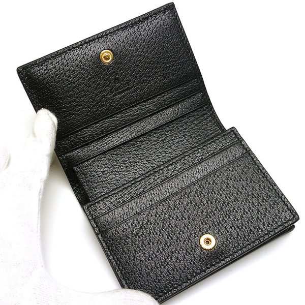 5h1296 5 GUCCI Bifold Wallet Mini Wallet Ophidia Black