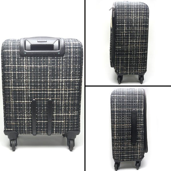 5h1422 2 CHANEL carry bag tweed black carry bag suitcase travel