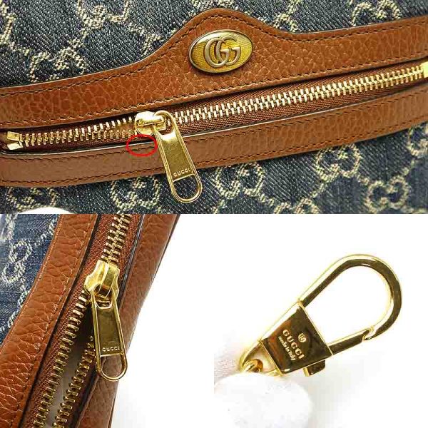 5h1479 5 GUCCI Ophidia GG Jacquard Denim Mini Bag Shoulder Bag