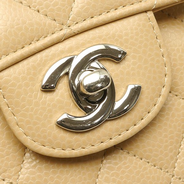 5h1530 5 CHANEL Classic Small Handbag Matelasse 23 Beige x Silver Hardware