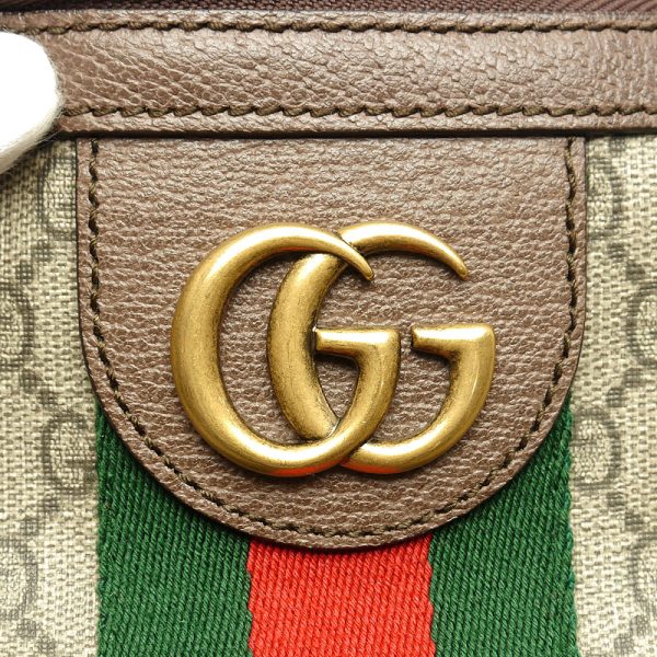 5h1888 3 GUCCI Ophidia GG Supreme Shoulder Bag Beige x Brown