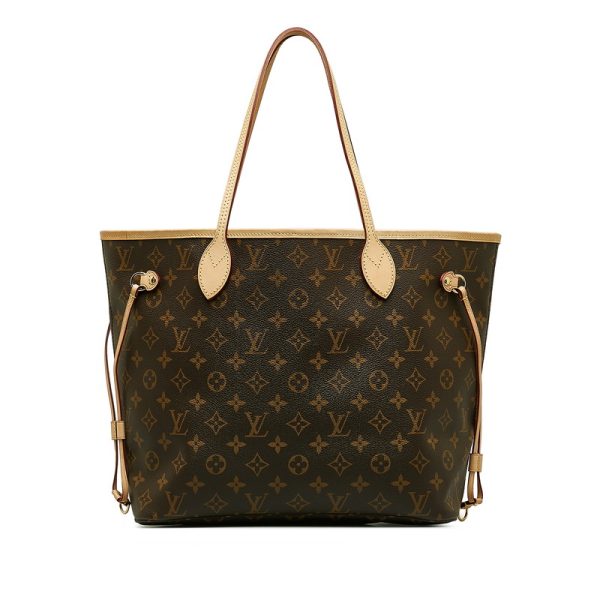 5jhmtee42wdunmua 1 Louis Vuitton Monogram Neverfull MM Shoulder Bag Brown