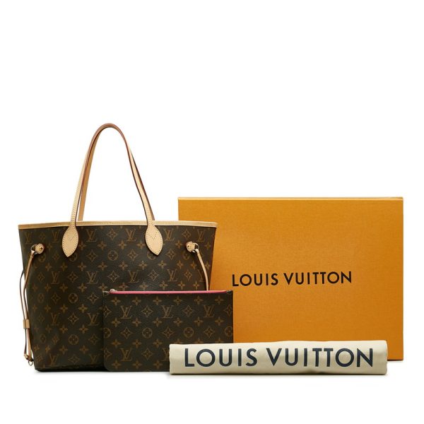 5jhmtee42wdunmua 11 Louis Vuitton Monogram Neverfull MM Shoulder Bag Brown