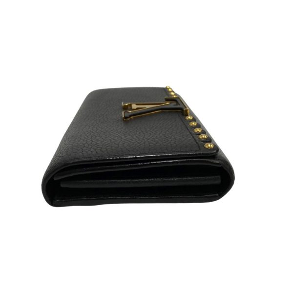 5kmb828 1 4 Louis Vuitton Portefeuille Capucines Leather Long Wallet Black