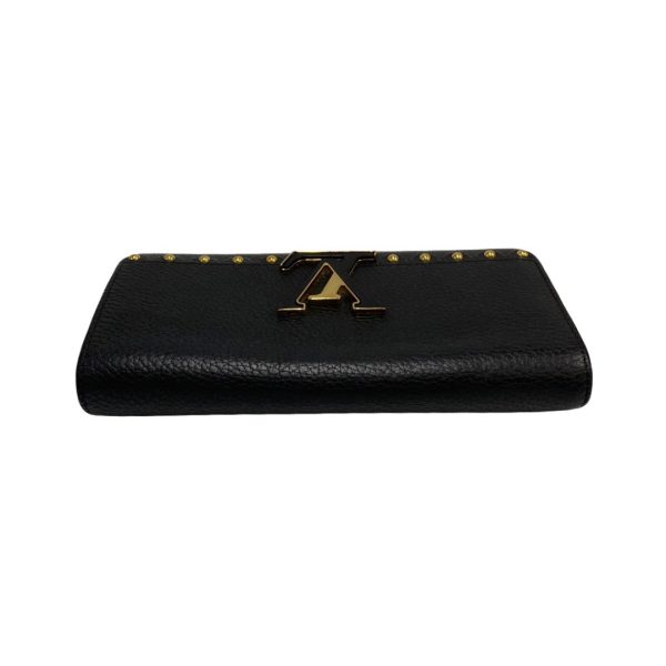 5kmb828 1 7 Louis Vuitton Portefeuille Capucines Leather Long Wallet Black