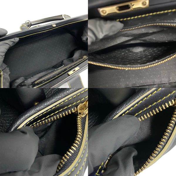 5ktk2111 5 7 Louis Vuitton Angénieux GM Suhari Leather Boston Bag Black