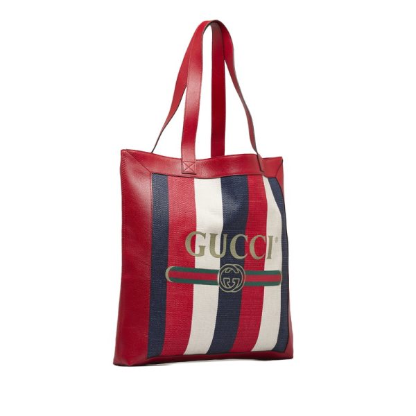 5lhk7vutwm7i5993 2 Gucci Logo Tricolor Tote Bag Shoulder Bag Blue