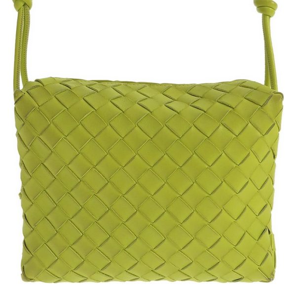 5m69s6e4m6ww 4 Bottega Veneta Loop Intrecciato Crossbody Bag Lime Green