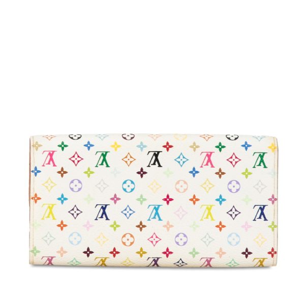 5s320ykgmecfqfu9 3 Louis Vuitton Multicolor Pochette Porte Monet Long Wallet M60004 White