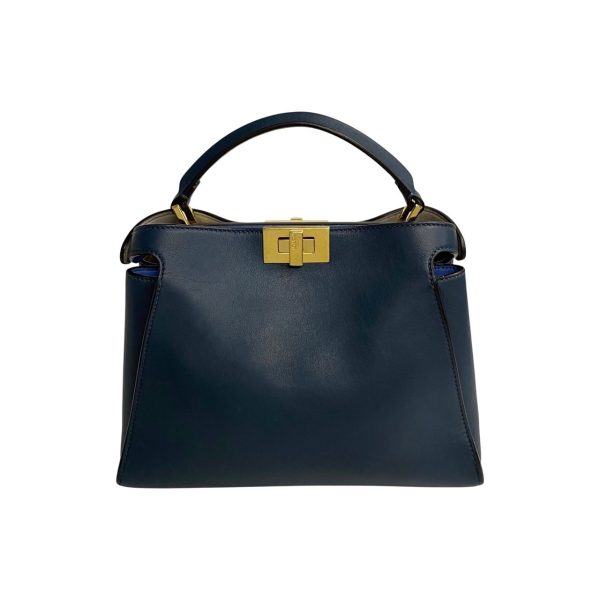 5sbk a2700077 6 Fendi Peekaboo Leather 2way Handbag Blue