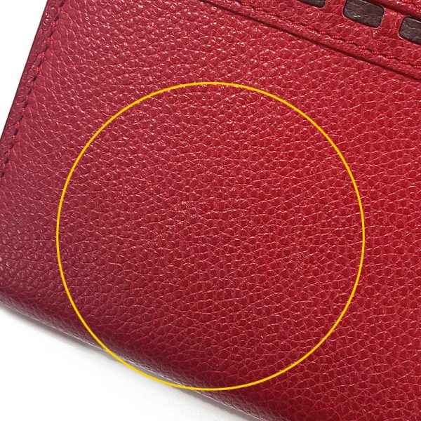 5sh0196 3 Louis Vuitton LV Portefeuille Sala Empreinte Red Long Wallet