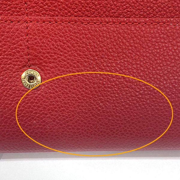 5sh0196 4 Louis Vuitton LV Portefeuille Sala Empreinte Red Long Wallet