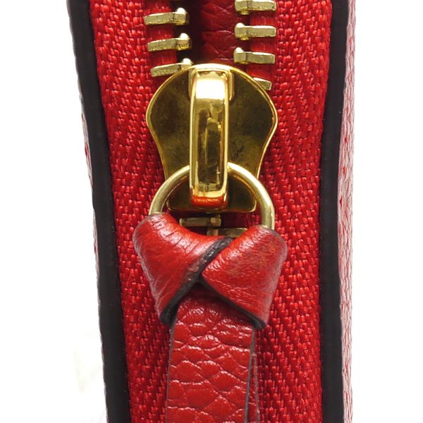 5sh0245 5 Louis Vuitton M62535 Portefeuille Clemence Empreinte Red Wallet