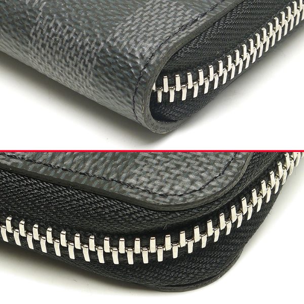 5sh1073 3 Louis Vuitton LV Zippy Damier Long Wallet