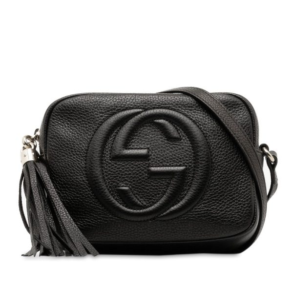 5tazvt6trmov3g3w 1 Gucci Interlocking GG Soho Small Disco Tassel Shoulder Bag Black