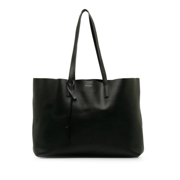 5yc0o7e8nlo0k7gp 1 Saint Laurent Sack Shopping Tote Bag Shoulder Bag 394195 Black Leather