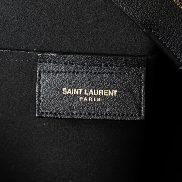 5yc0o7e8nlo0k7gp 7 Saint Laurent Sack Shopping Tote Bag Shoulder Bag 394195 Black Leather