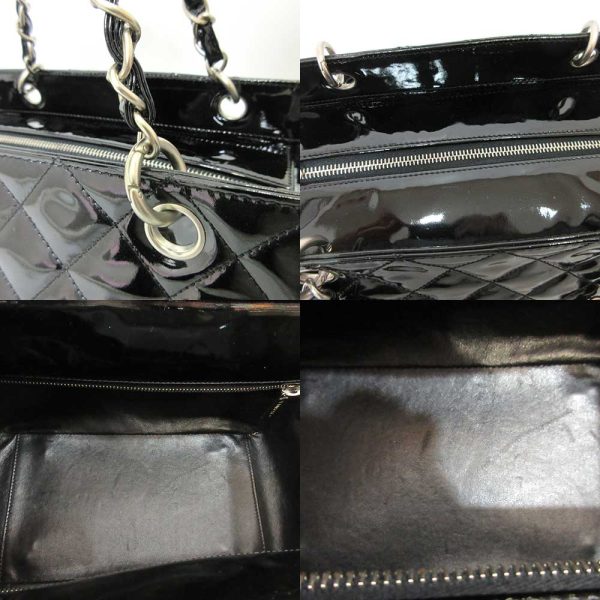 6 cha230209 1ta 05 Chanel Matelasse Chain Tote Bag Black Silver Metal