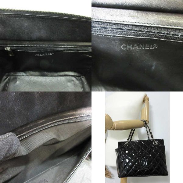 6 cha230209 1ta 07 Chanel Matelasse Chain Tote Bag Black Silver Metal