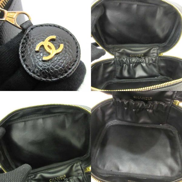 6 cha230421 2ta 03 Chanel Vanity Bag Black Gold Hardware Pouch