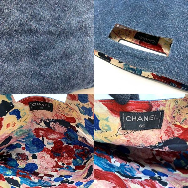 6 cha230922 2ta 03 Chanel Handbag Blue Matelasse Quilted Clutch