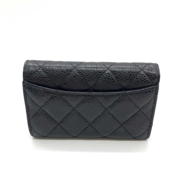 6 cha231208 2ta 01 Chanel Matelasse Classic Flap Card Case Black