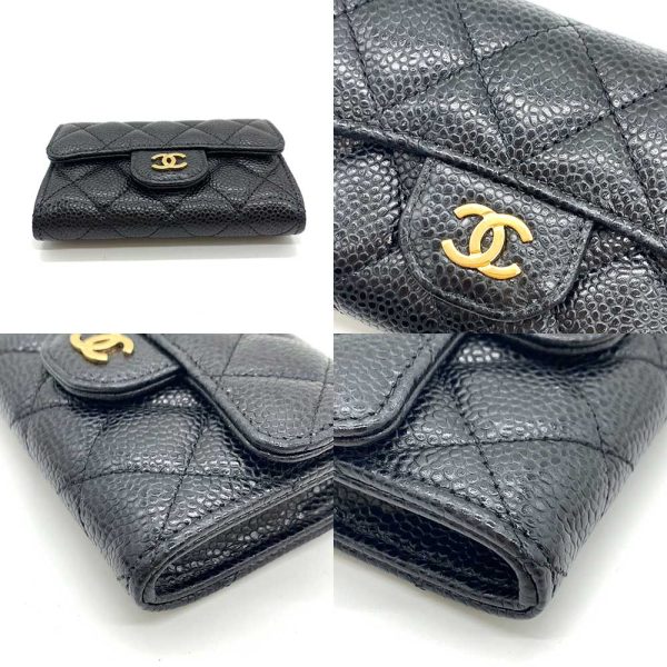 6 cha231208 2ta 02 Chanel Matelasse Classic Flap Card Case Black