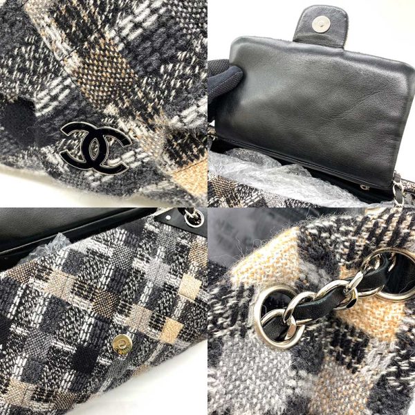 6 cha240122 3ta 04 Chanel Chain Semi Shoulder Bag Horizontal Black