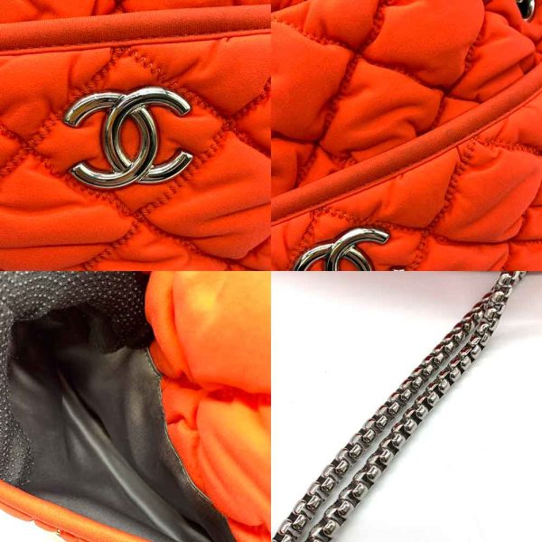 6 cha240216 2ta 03 Chanel Bubble Quilt Chain Shoulder Bag Orange