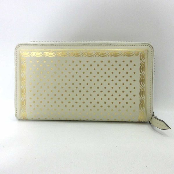 6 gu221227 1ta 01 Gucci Sega Long Wallet Round Zipper White