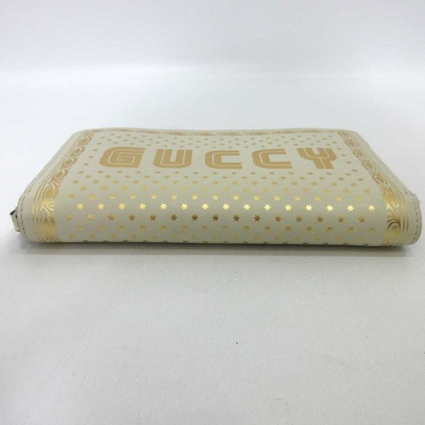 6 gu221227 1ta 02 Gucci Sega Long Wallet Round Zipper White