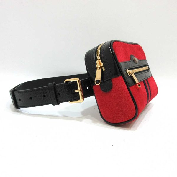 6 gu230212 6ta 02 Gucci Ophidia Belt Bag Waist Pouch Red