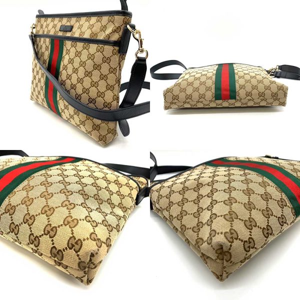 6 gu230909 1ta 02 Gucci Bag Sherry Line Shoulder Bag Brown Black