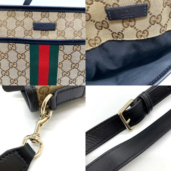 6 gu230909 1ta 03 Gucci Bag Sherry Line Shoulder Bag Brown Black