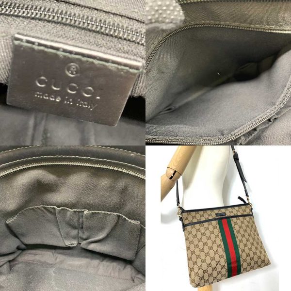 6 gu230909 1ta 05 Gucci Bag Sherry Line Shoulder Bag Brown Black