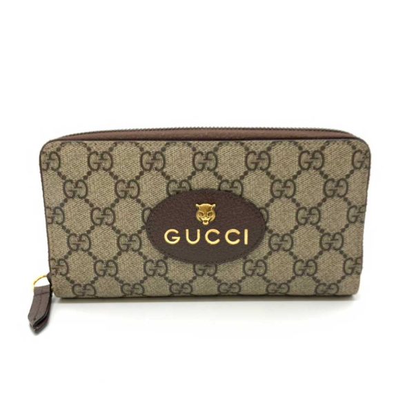 6 gu230922 1ta Gucci Neo Vintage Zip Around Long Wallet Brown