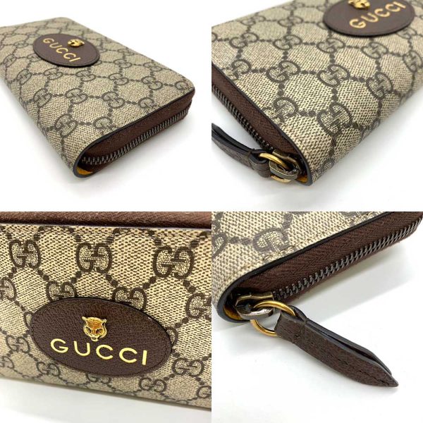 6 gu230922 1ta 04 Gucci Neo Vintage Zip Around Long Wallet Brown