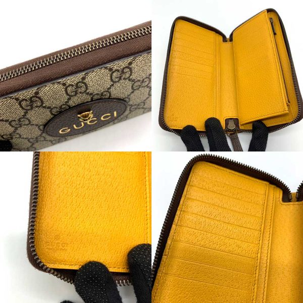 6 gu230922 1ta 05 Gucci Neo Vintage Zip Around Long Wallet Brown