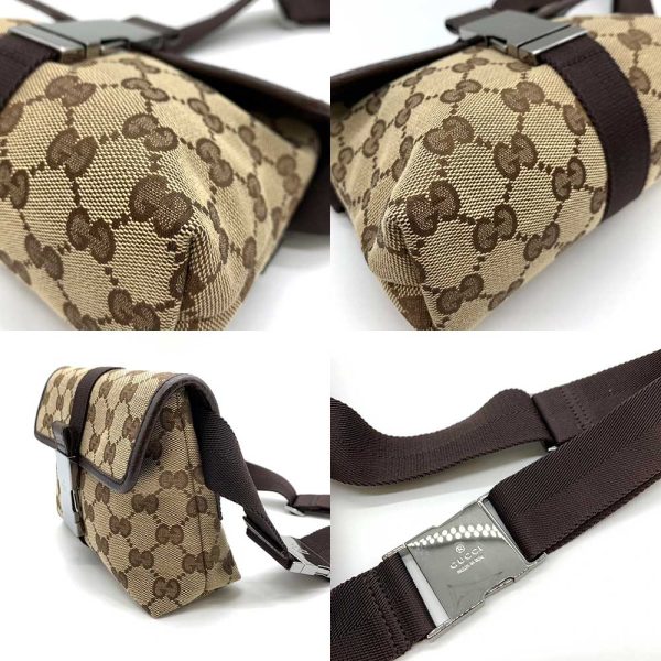 6 gu231021 1ta 03 Gucci Waist Pouch Belt Bag Hip Leather Beige Brown