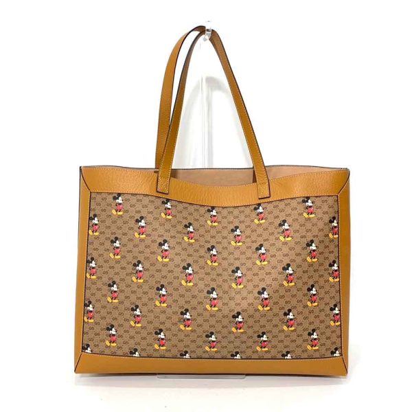 6 gu240322 1ta 01 Gucci Tote Multicolor Mickey Print Shoulder Brown