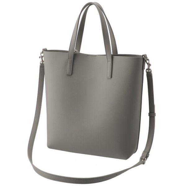 600307csv0e1424 2 Saint Laurent Paris Toy Shopping Tote Bag Gray